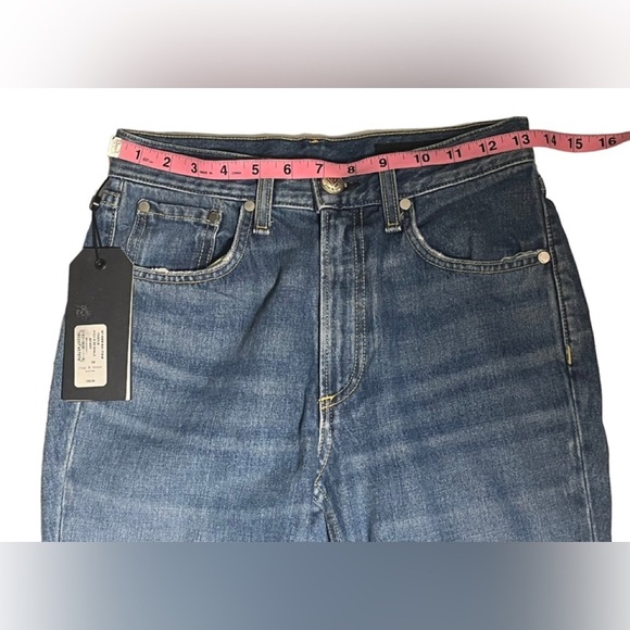 Rag & Bone High Rise Ankle Skinny Jeans Pamela Distressed Size 24 NWT - Picture 6 of 12